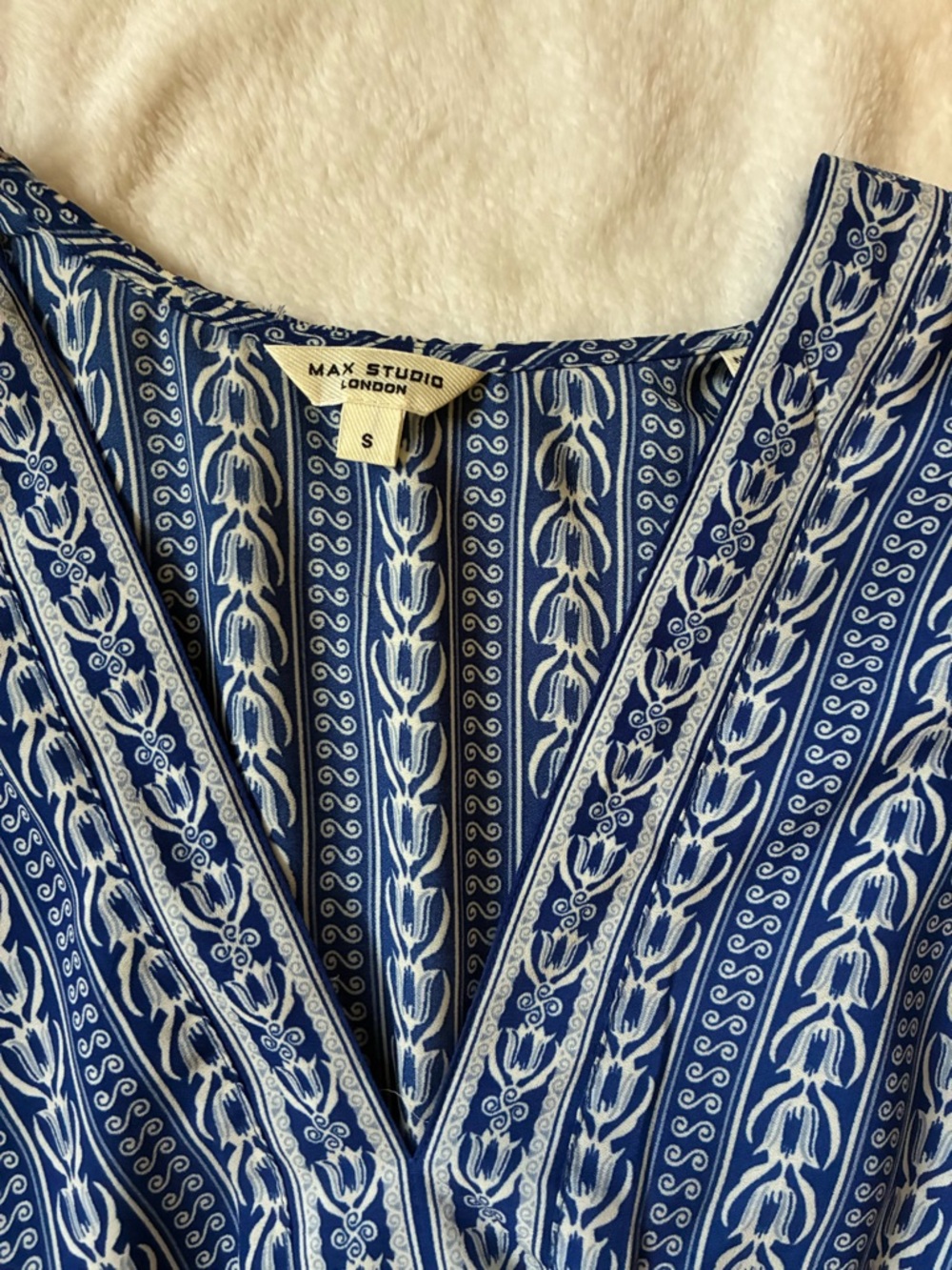 Max studioBlue Patterned Maxi Dress size small - Picture 7 of 8